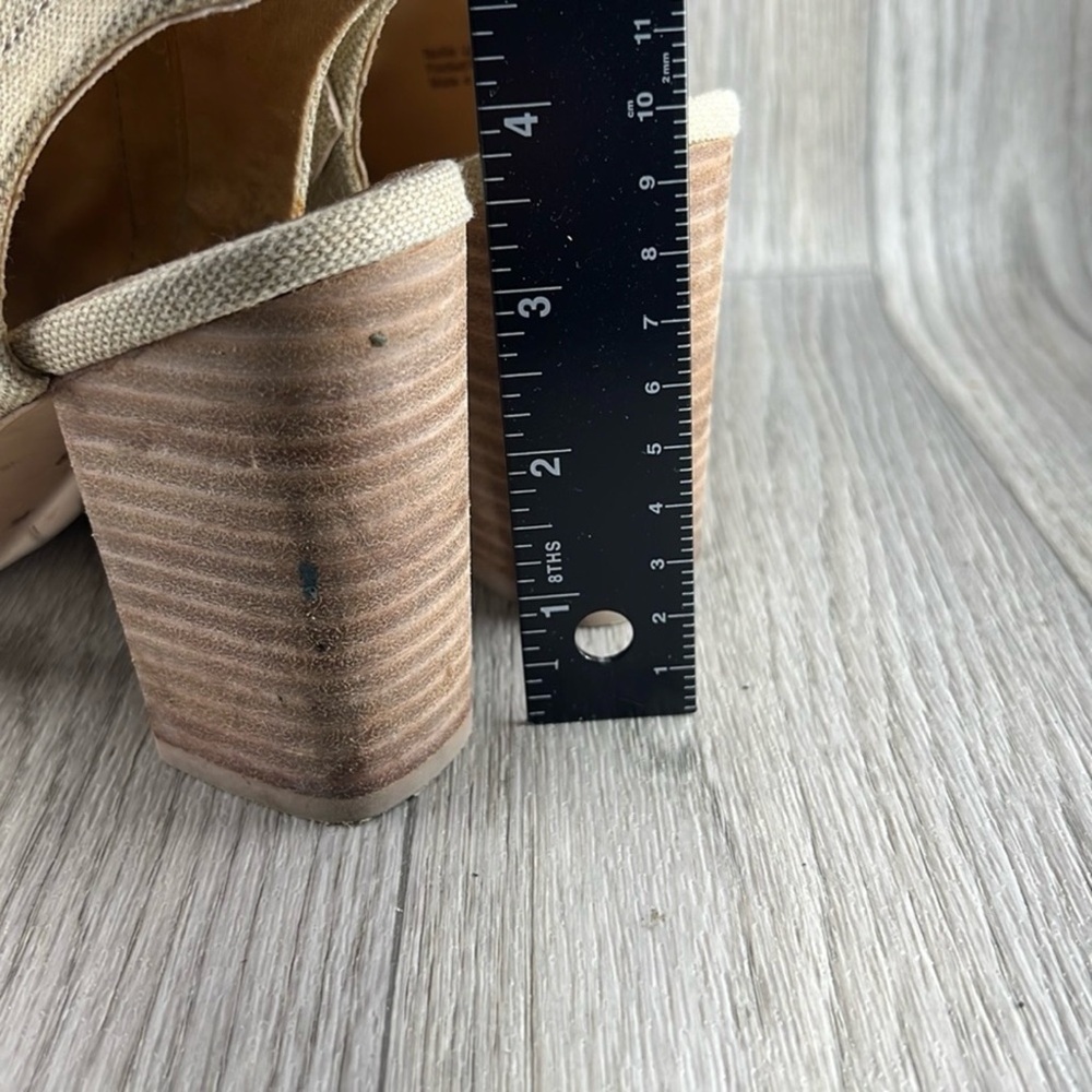 Splendid Tan Peep-Toe Heeled Boots - Picture 5 of 16